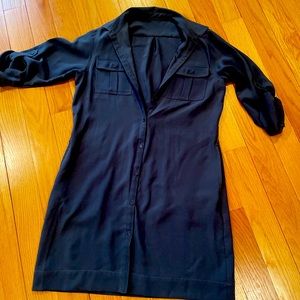 GREY SAFARI SHIRT DRESS SZ-M